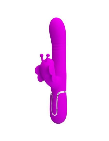 PRETTY LOVE - MULTIFUNCTION RABBIT VIBRATOR 4 IN 1 BUTTERFLY FUCHSIA