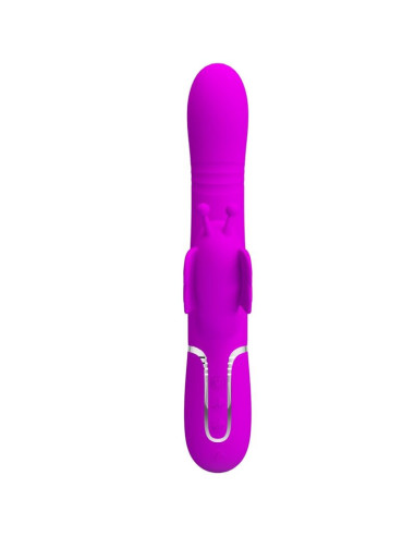 PRETTY LOVE - MULTIFUNCTION RABBIT VIBRATOR 4 IN 1 BUTTERFLY FUCHSIA