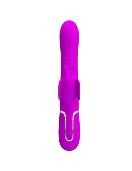 PRETTY LOVE - MULTIFUNCTION RABBIT VIBRATOR 4 IN 1 BUTTERFLY FUCHSIA