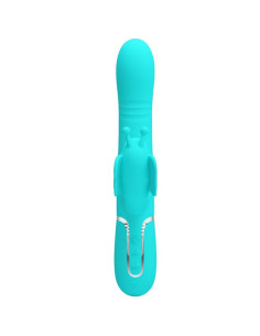 PRETTY LOVE - MULTIFUNCTION RABBIT VIBRATOR 4 IN 1 BUTTERFLY AQUA GREEN 2