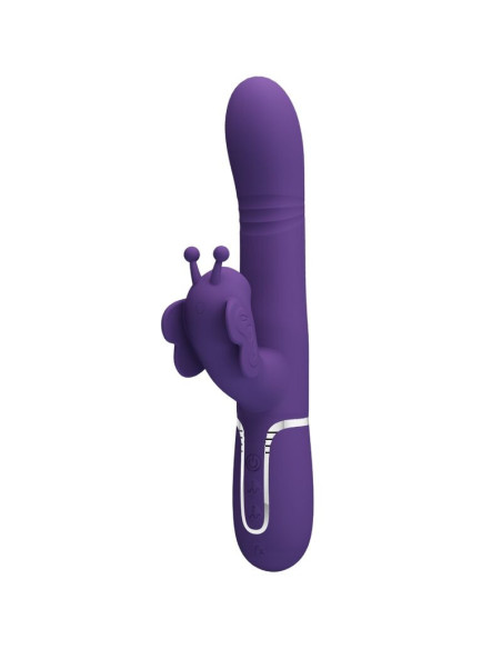 PRETTY LOVE - MULTIFUNCTION RABBIT VIBRATOR 4 IN 1 BUTTERFLY PURPLE