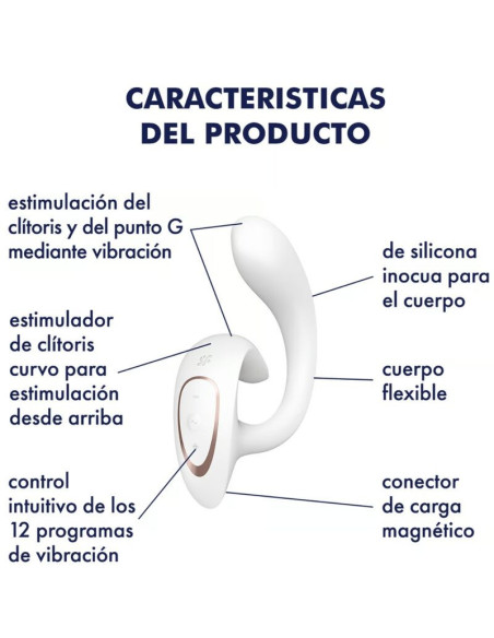 SATISFYER - G FOR GODDESS 1 RABBIT VIBRATOR WHITE