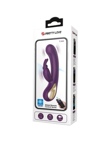 PRETTY LOVE - LIAM RABBIT VIBRATOR and G SPOT STIMULATOR PURPLE