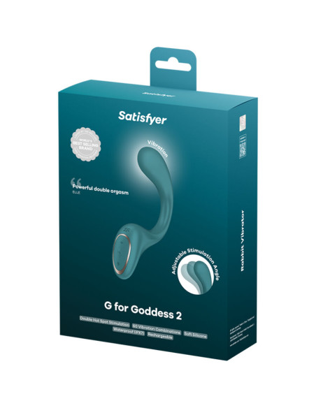 SATISFYER - G FOR FODDES 2 TRIUŠIŲ VIBRATORIUS BUTELIS ŽALIAS