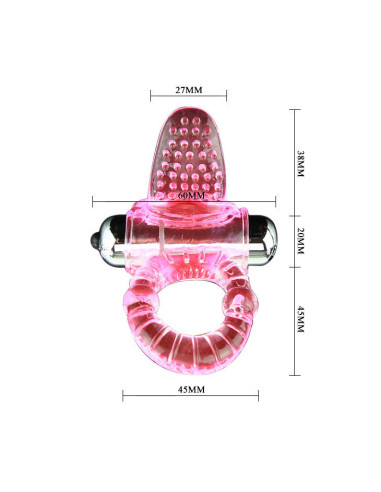BAILE - SWEET ABS 10 RHYTHMS RING PINK VIBRATOR PENIS RING