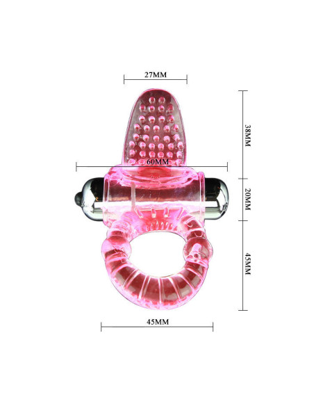 BAILE - SWEET ABS 10 RHYTHMS RING PINK VIBRATOR PENIS RING