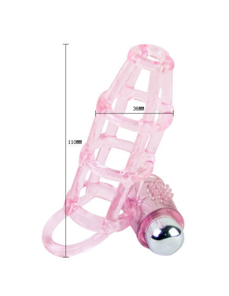 BAILE - SWEET 10 RHYTHMS SILICONE COVER AND RING FOR THE PINK PENIS