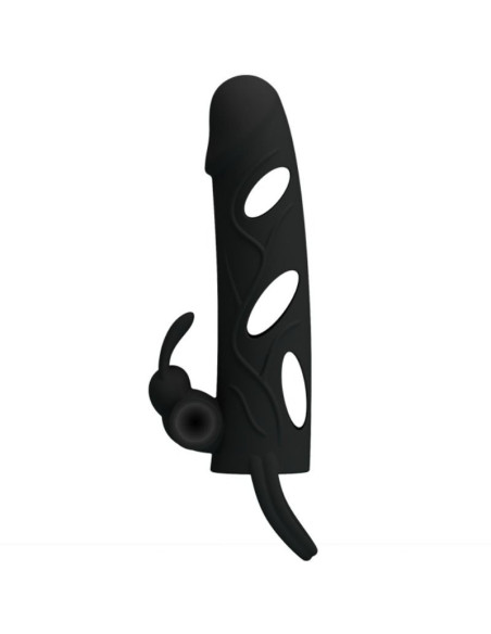 PRETTY LOVE – silikoninis užvalkalas su vibracija 14 cm 1.0