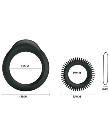 BAILE - KIT 2 SILICONE RINGS RING MANHOOD