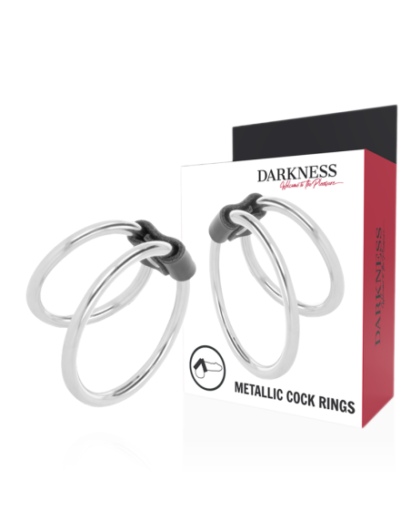 DARKNESS - DOUBLE METAL PENIS RING