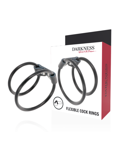 DARKNESS - DOUBLE FLEXIBLE PENIS RING