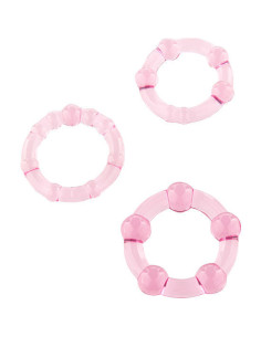 SEVEN CREATIONS - SET OF THREE PINK PENIS RINGS