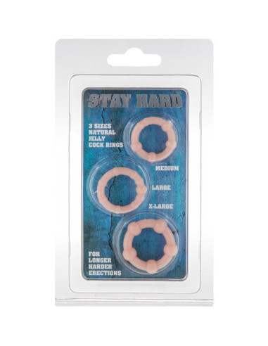 SEVEN CREATIONS - SET OF THREE SKIN PENIS RINGS