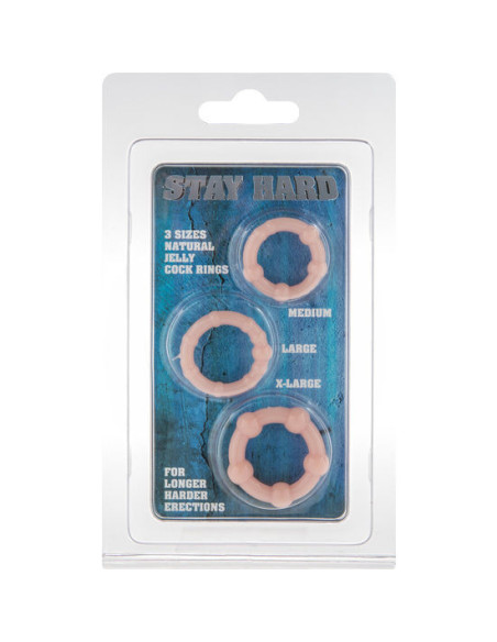 SEVEN CREATIONS - SET OF THREE SKIN PENIS RINGS