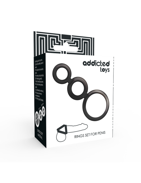 ADDICTED TOYS - RINGS SET FOR PENIS - SMOKED