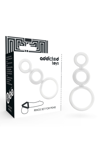 ADDICTED TOYS - RINGS SET FOR PENIS TRANSPARENT