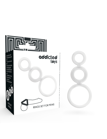 ADDICTED TOYS - RINGS SET FOR PENIS TRANSPARENT