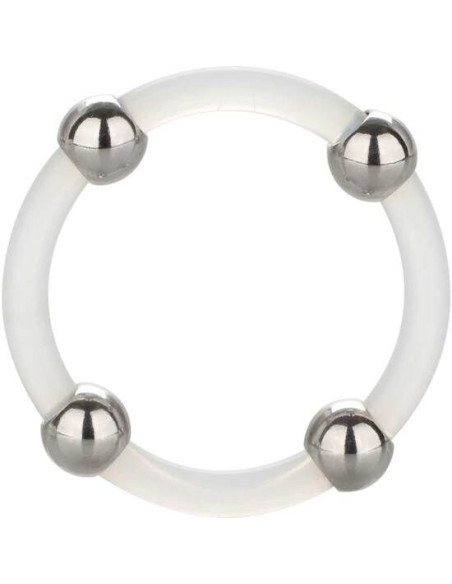 CALEXOTICS - STEEL BEADED SILICONE RING L