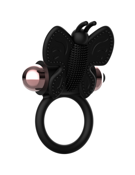 COQUETTE CHIC DESIRE - COCK RING BUTTERFLY WITH VIBRATOR BLACK- GOLD