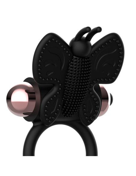 COQUETTE CHIC DESIRE - COCK RING BUTTERFLY WITH VIBRATOR BLACK- GOLD