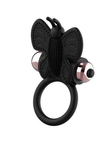 COQUETTE CHIC DESIRE - COCK RING BUTTERFLY WITH VIBRATOR BLACK- GOLD