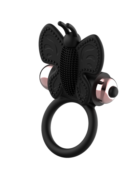 COQUETTE CHIC DESIRE - COCK RING BUTTERFLY WITH VIBRATOR BLACK- GOLD