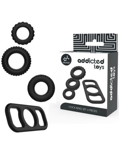 ADDICTED TOYS - COCK RING SET 4 PIECES