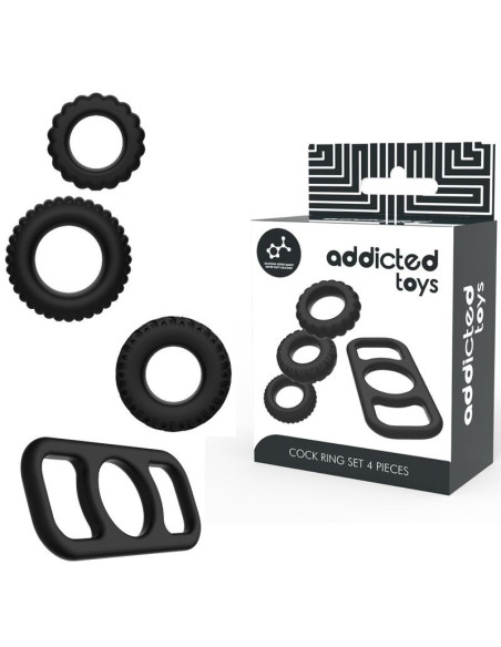 ADDICTED TOYS - COCK RING SET 4 PIECES