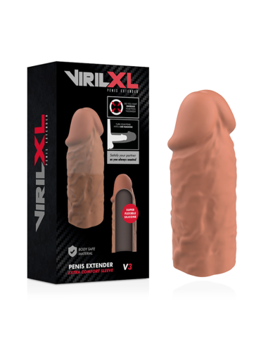 VIRILXL - LIQUID SILICONE V3 BROWN PENIS EXTENSION