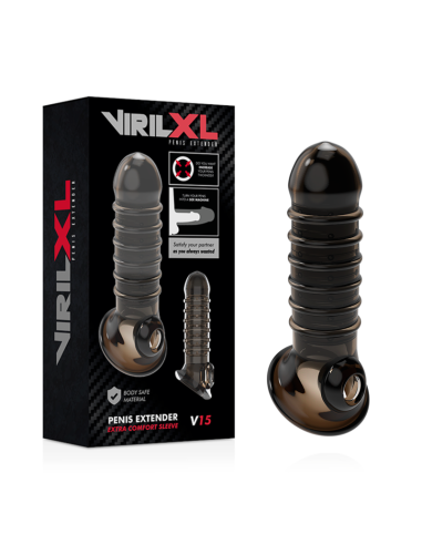 VIRILXL - PENIS EXTENSION AND SHEATH V15 BLACK
