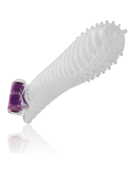 OHMAMA - TEXTURED PENIS SHEATH WITH VIBRATING BULLET