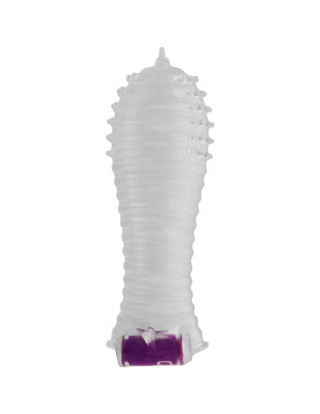OHMAMA - TEXTURED PENIS SHEATH WITH VIBRATING BULLET