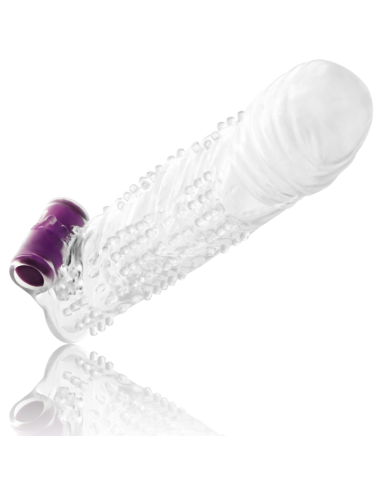 OHMAMA - TEXTURED PENIS SHEATH WITH VIBRATING BULLET