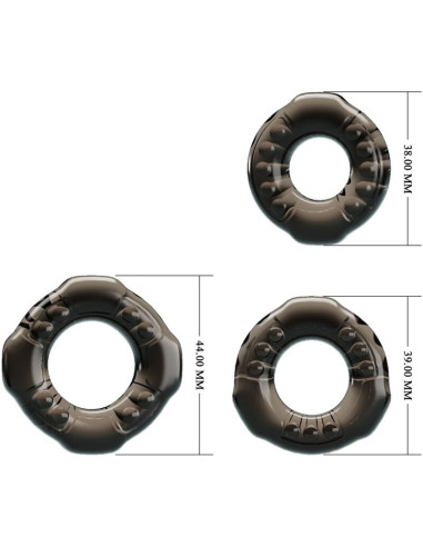 BAILE - COCK RINGS YVONNE SET 3 PENIS RINGS
