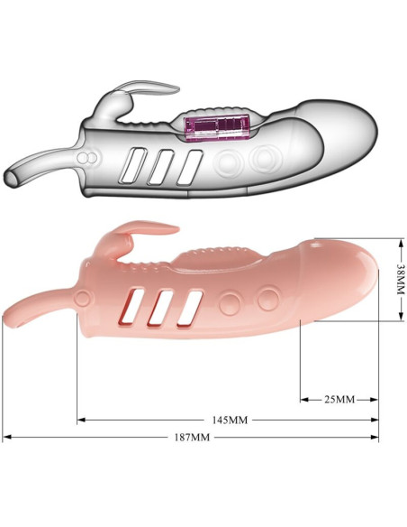 PRETTY LOVE - SLOANE NATURAL RABBIT PENIS SHEATH