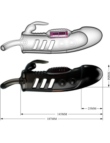 PRETTY LOVE - SLOANE RABBIT PENIS SHEATH BLACK