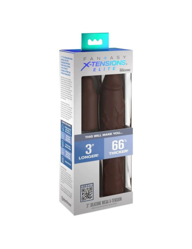 FANTASY X- TENSIONS - PIPEDREAMS SLEEVE 22,86 CM 7,62 CM PLUG BROWN