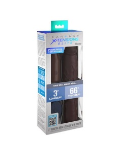 FANTASY X- TENSIONS - PIPEDREAMS SLEEVE 22,86 CM 7,62 CM PLUG REMOTE BROWN 2