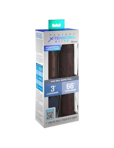 FANTASY X- TENSIONS - PIPEDREAMS SLEEVE 22,86 CM 7,62 CM PLUG REMOTE BROWN