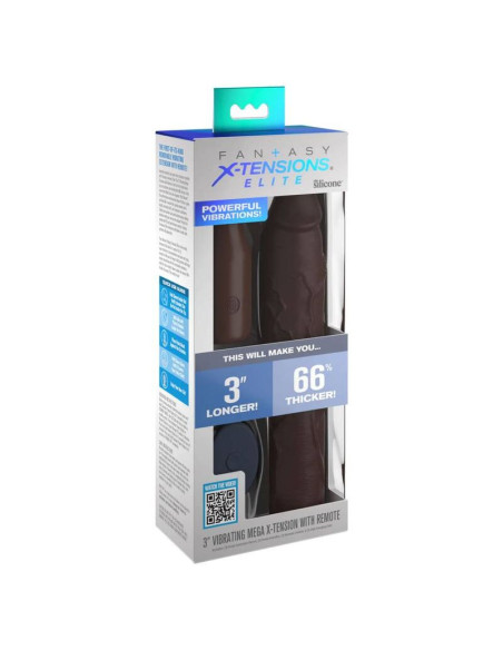 FANTASY X- TENSIONS - PIPEDREAMS SLEEVE 22,86 CM 7,62 CM PLUG REMOTE BROWN