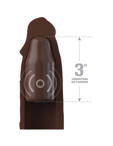 FANTASY X- TENSIONS - PIPEDREAMS SLEEVE 22,86 CM 7,62 CM PLUG REMOTE BROWN