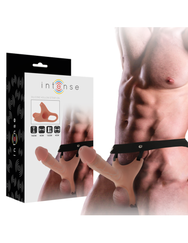 INTENSE - HOLLOW HARNESS WITH SILICONE DILDO 16 X 3.5 CM