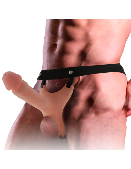 INTENSE - HOLLOW HARNESS WITH SILICONE DILDO 16 X 3.5 CM