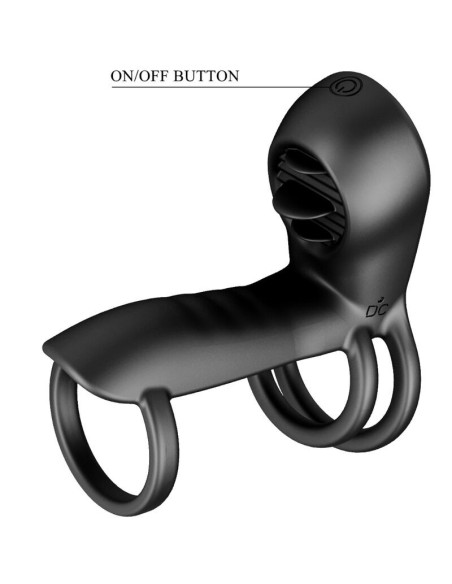 PRETTY LOVE – JAMMY penio apvalkalas, 12 vibracijų su įkraunamu silikoniniu liežuvėliu