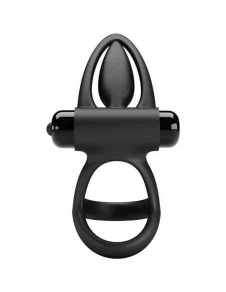 PRETTY LOVE - VIBRATING RING 10 VIBRATIONS BLACK SILICONE