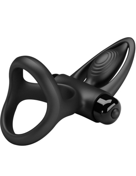 PRETTY LOVE - VIBRATING RING 10 VIBRATIONS BLACK SILICONE