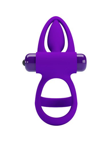 PRETTY LOVE - VIBRATOR RING 10 VIBRATIONS VIOLET SILICONE