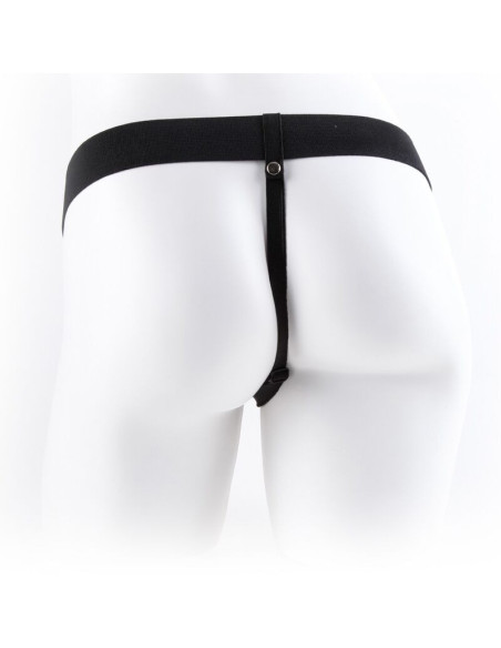 FETISH FANTASY SERIES - ADJUSTABLE HARNESS REMOTE CONTROL REALISTIC PENIS WITH TESTICLES 23 CM