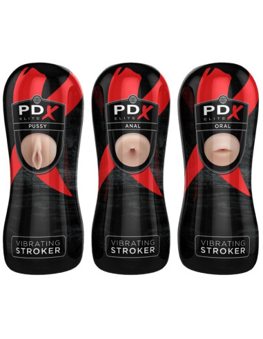 PDX ELITE - STROKER SET 12 UNITS: 6X VAGINA, 3X ANO, 3X MOUTH