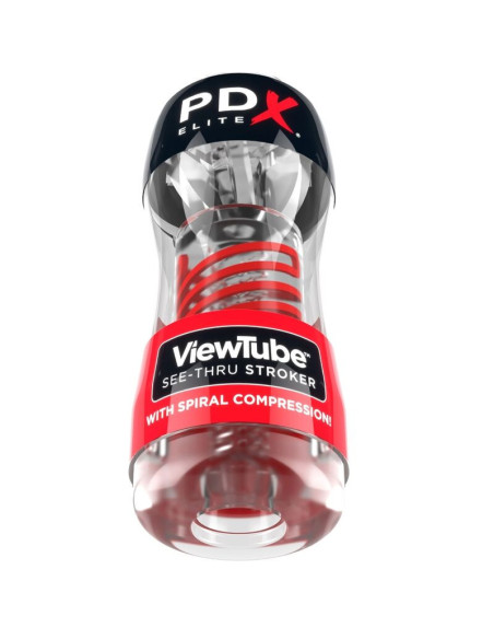 PDX ELITE - STROKER VIEWTUBE 2 SPIRAL COMPRESSION TRANSPARENT